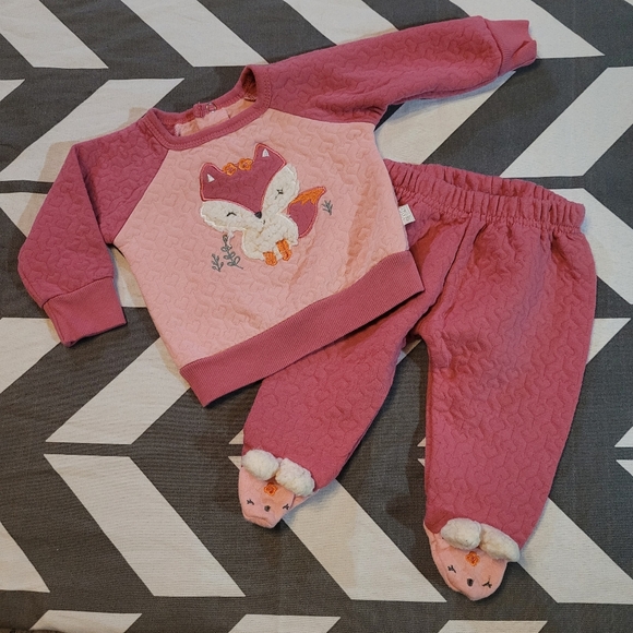 Baby girl 3-6 months 6 piece winter fall 3 outfit long sleeve pants bund… - Picture 2 of 5